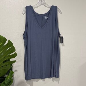 NWT Lane Bryant Sleeveless Tank Top - Slate Blue plus size 26/28
